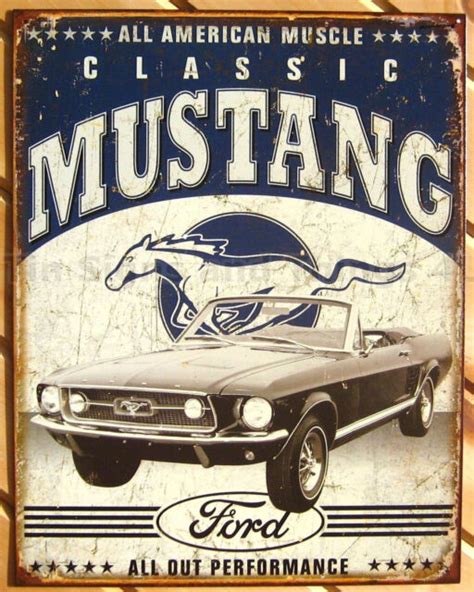 Vintage Muscle Cars Tin Signs Metal Poster Wall Decor Collection On Ebay