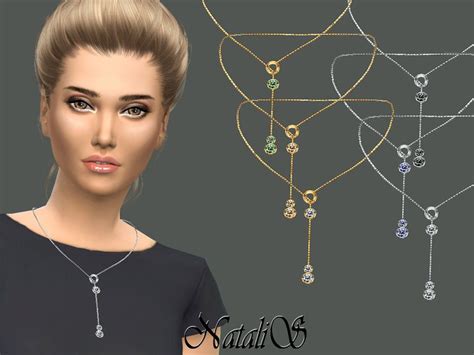 The Sims Sims 4 Cas Sims Cc Crystal Drop Earrings Drop Necklace