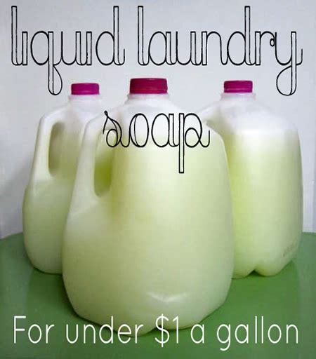 Homemade Liquid Laundry Soap Recipe
