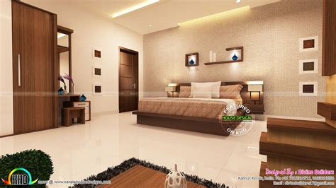 Master Bedroom And Living Room Interior Kerala Home Design And Floor