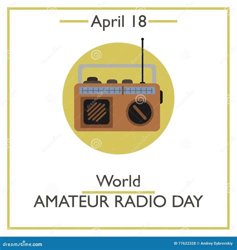 World Amateur Radio Day April 18 Stock Vector Illustration Of
