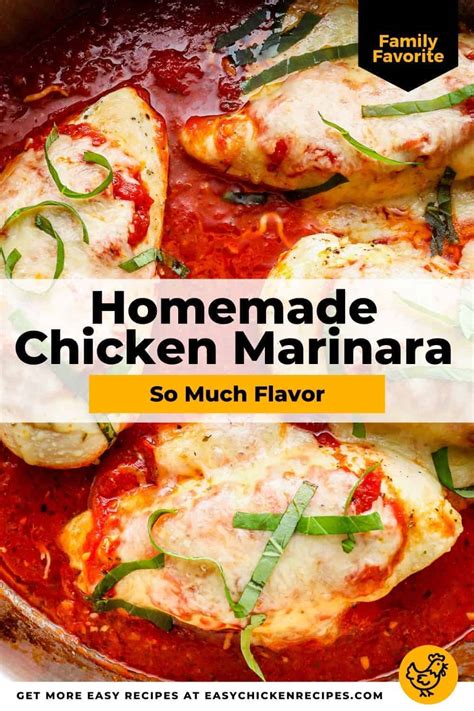 Chicken Marinara With Homemade Sauce Easy Chicken Recipes