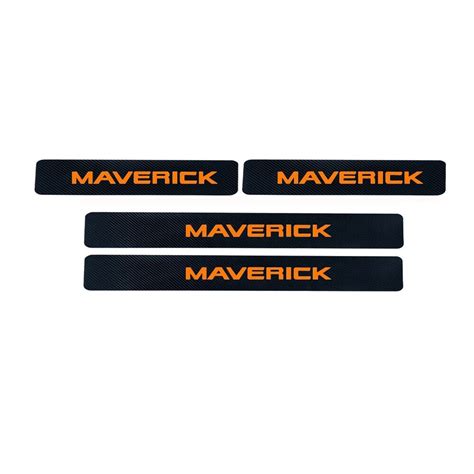 Car Door Sill Protector Carbon Fiber Leather Sticker For Ford Maverick