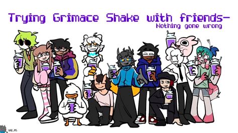 Trying Grimace Shake With Friends Youtube