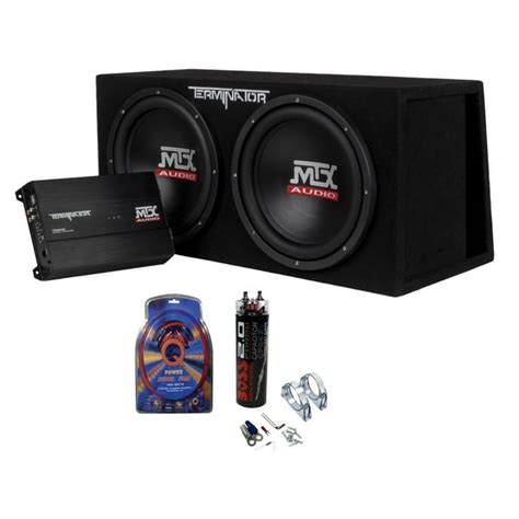 Mtx Dual 12 Subwoofers And Amplifier Package W Wiring Kit And 2 Farad