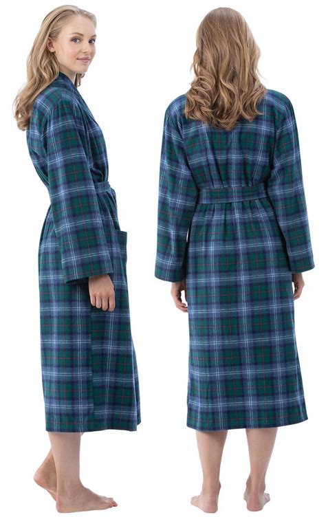 Heritage Plaid Flannel Long Robe In Womens Robes Pajamas For Women