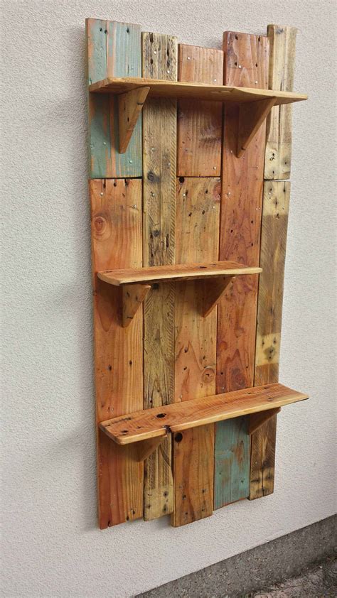 Rustic Pallet Hanging Shelves For The Garden 1001 Pallets