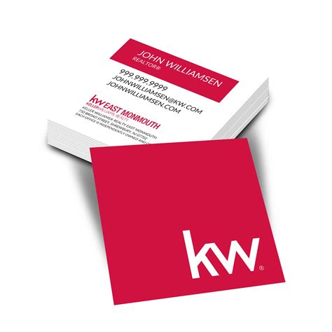 I f you're looking to grow your real estate business as well as your personal brand why not try our keller williams business cards. Red Square KW Business Card - AgentStore.com
