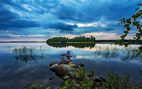 Summer Lake Reflection Hd 1080p Wallpaper Nature And Landscape