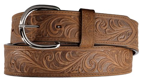 Silver Creek Western Hand Tooled Leather Belt Sheplers
