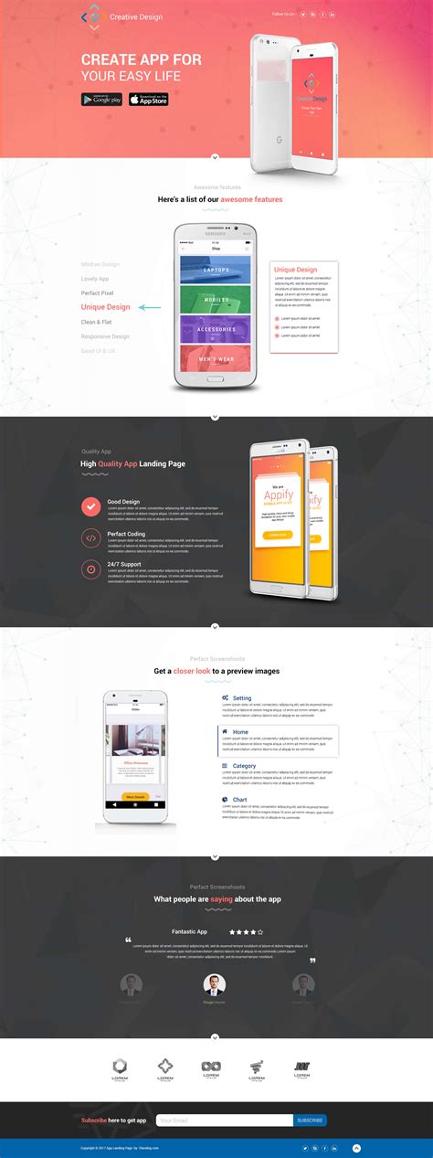 Itunes, google play) it is wise to produce a dedicated website focused on promoting that app. Mobile App Landing Page Design To Maximize Sales and ...