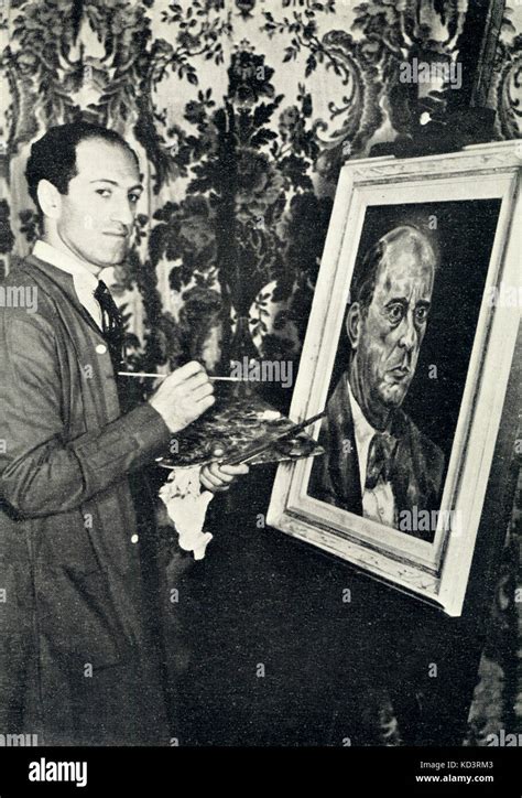 Gershwin George Painting A Portrait Of Arnold Schoenberg December