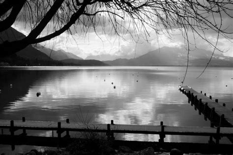 Ponton Sur Le Lac Lac Annecy Ponton Lac