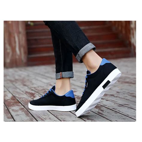 Mens Canvas Shoes For Men Lace Up Brand Flat Loafers Shoe Zapatos