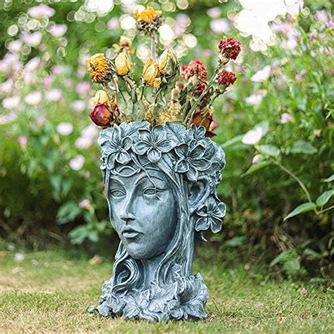Drip Goddess Planter Head Planter Art Planter Colorful Planter