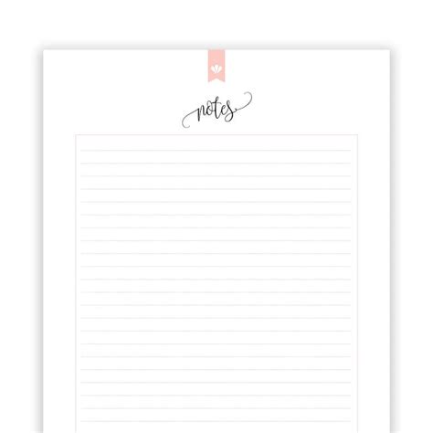 Notes List Notes Printable Instant Download Etsy