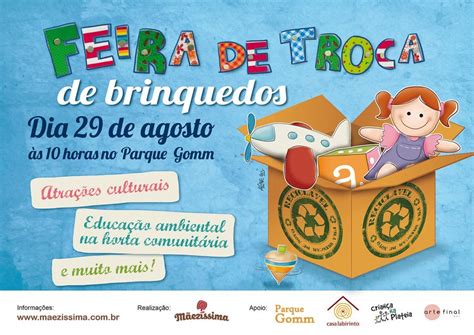 feira de troca de brinquedos no parque gomm muralzinho de ideias