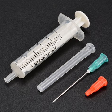 5 Set Syringes 5ml Disposable Plastic Syringe And 21g Needle And Red Cap