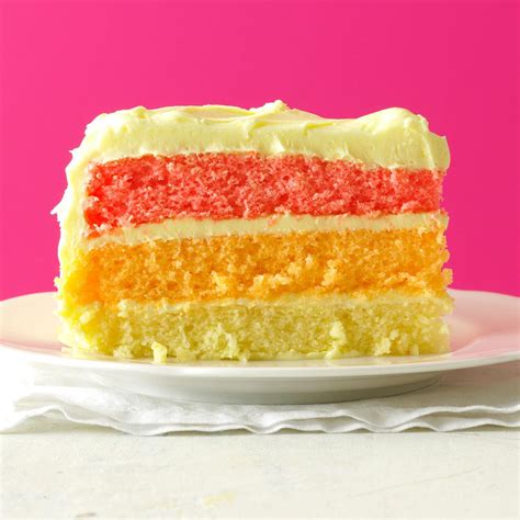 Bake in the preheated oven until a knife inserted into the center of the cakes comes out clean, 25 to 30 minutes. Rainbow Layer Cake Recipe | Taste of Home