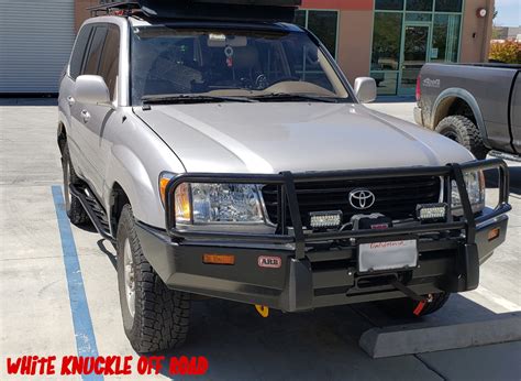 The landcruiser's 100 series is larger overall than earlier models. Toyota 100 Series Land Cruiser / Lexus LX470 Rock Sliders - White Knuckle Off Road Products