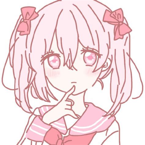 Pink Anime Girl Aesthetic Icon