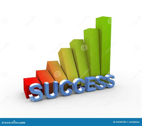3d Rising Success Progress Bars Stock Illustration Image 44240785