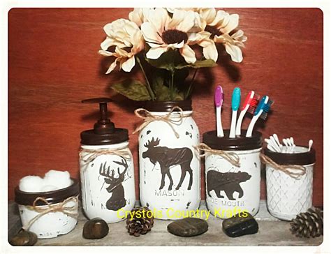Amazon's choice for bear and moose decor. Deer, bear, moose woodland bathroom theme, white and brown ...