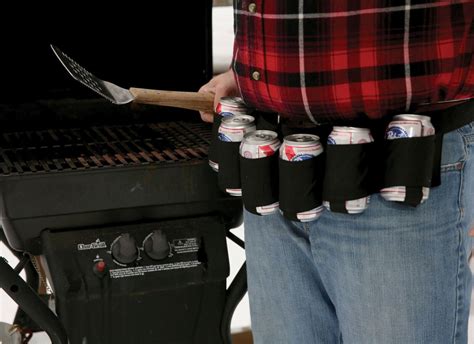 Redneck 6 Pack Beer And Soda Can Holster Belt Black Ebay