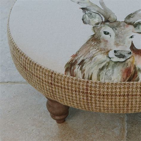 Voyage offers a stylish and sophisticated selection of curtain fabrics, also these beautiful designer fabrics have a strong focus on all things floral, and takes the classic approach to interior design. Voyage Maison Cato Stag Footstool | Footstool, Soft ...