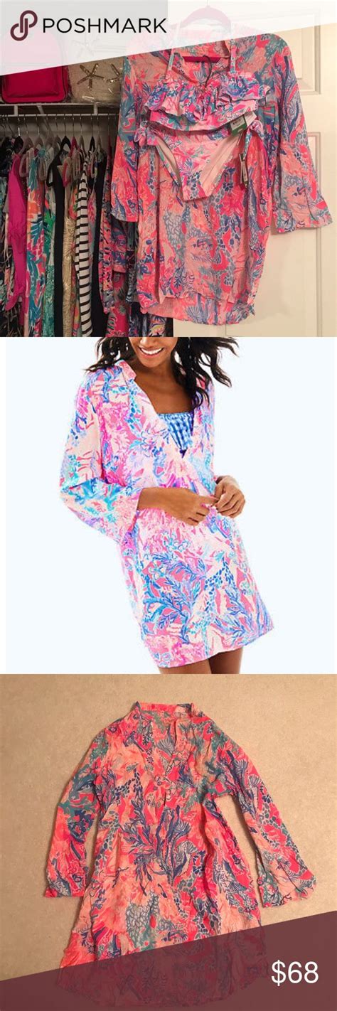 Nwt Lilly Pulitzer Esme Cover Up Aquadesiac Xs Lilly Pulitzer Cover