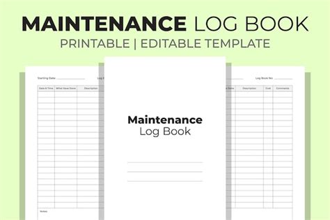 Premium Vector Maintenance Log Book