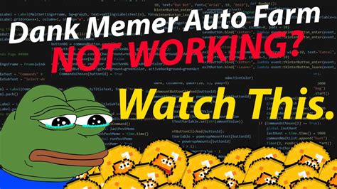 Dank Memer Auto Farm Fixes Youtube