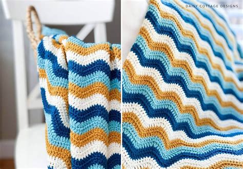 How To Make A Wavy Crochet Blanket Crochet Blanket Patterns Crochet