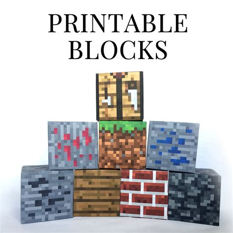 Minecraft Printable Papercraft Blocks Set 3