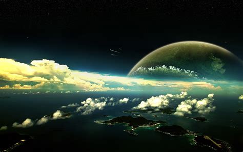 Outer Space Planets Panorama Wallpapers Hd Desktop And Mobile