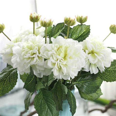 This plant is attractive to bees, butterflies and/or birds. Artificial Flower Dahlia Bush 2 Pcs - Artificial Flowers Store