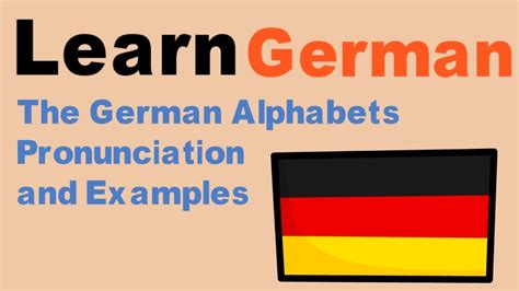 Learn German The German Alphabets Pronunciation With Examples
