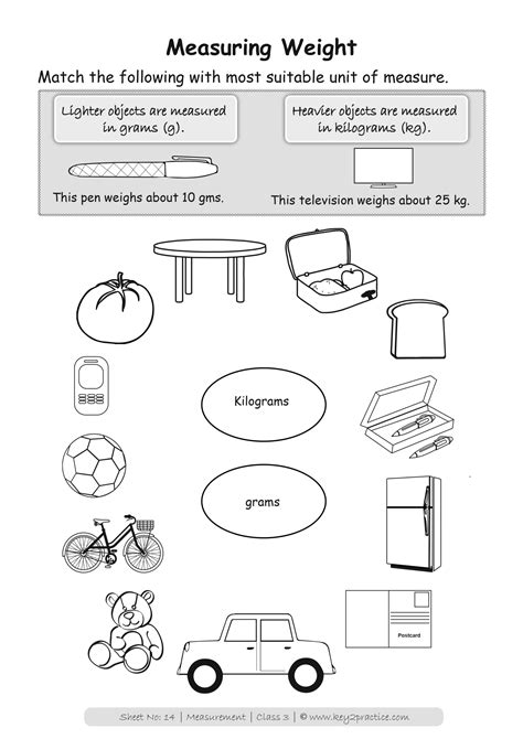 Measurements worksheets i maths grade 3