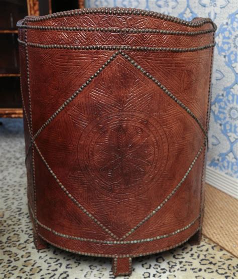 Also set sale alerts and shop exclusive offers only on shopstyle. Superb Pair of Vintage Moroccan Leather Barrel Chairs For ...