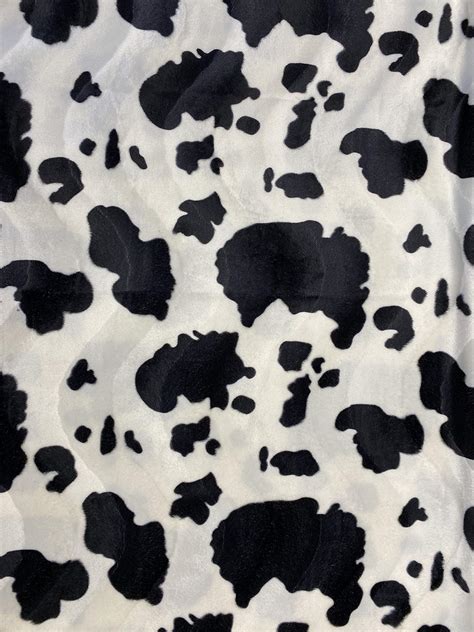 Buy Fabricla Velboa S Wave Short Pile Cow Print Fabric 60 Inch Wide