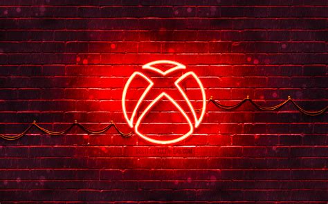 Descargar Fondos De Pantalla Xbox Logotipo Rojo 4k Rojo Brickwall
