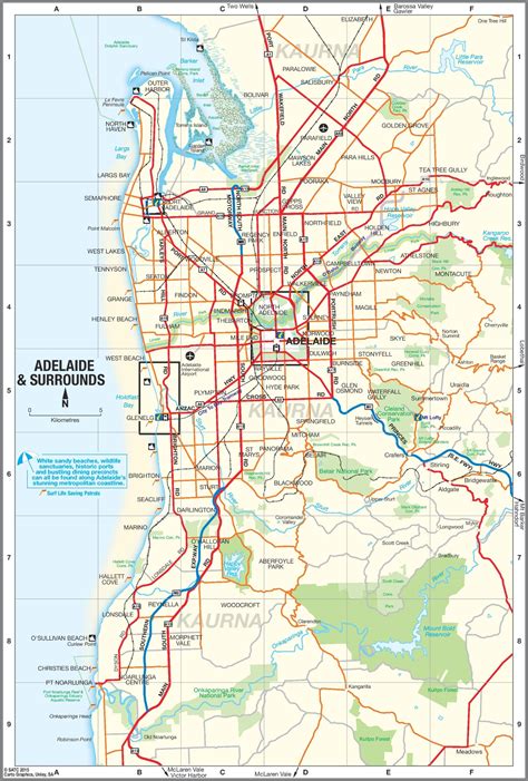Adelaide Map With Suburbs