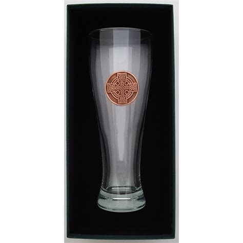 23 Oz Giant Beer Glass Copper Finish Celtic Cross The Robert Emmet Company Inc