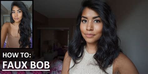 (18) faux bob hairstyles (iconic looks, best updos) faux bob, nothing fake about it! FAUX BOB HAIRSTYLE: how to do a fake bob with long hair ...