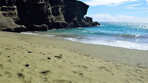 The rare beaches with green sand - and there are only four in the world