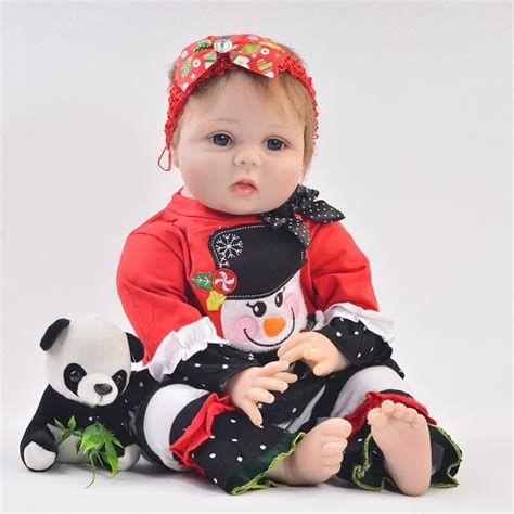 55cm Silicone Reborn Baby Doll Toys Lifelike Soft Cloth Body Newborn