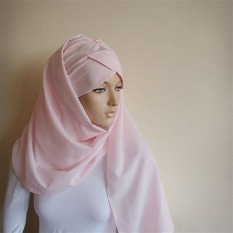 Stylish Turban Hijab Ready To Wear Hijab Chapel Scarf Scarf Handmade Pink Hijab Muslim