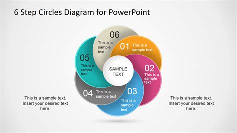 6 Step Circles Diagram For Powerpoint Slidemodel