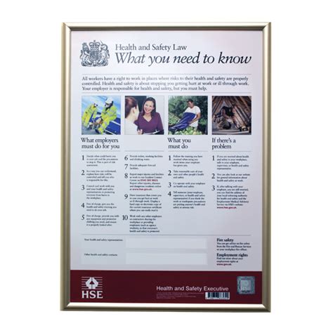 Provide employees a workplace free from recognized hazards. Health & Safety Law Poster