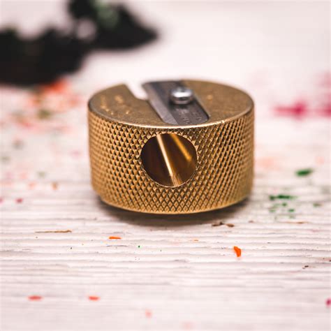 Möbius And Ruppert Round Double Hole Brass Pencil Sharpener All